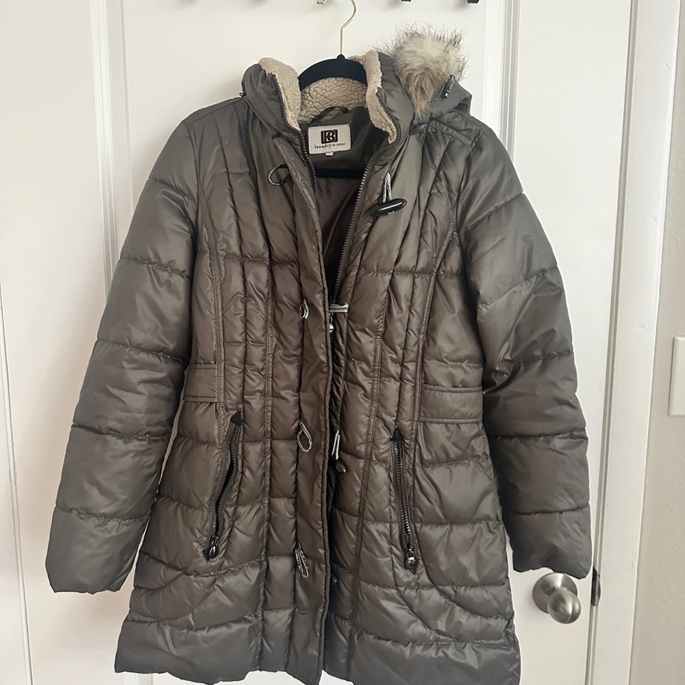 Women's Quilted Jacket with Faux Fur Hood